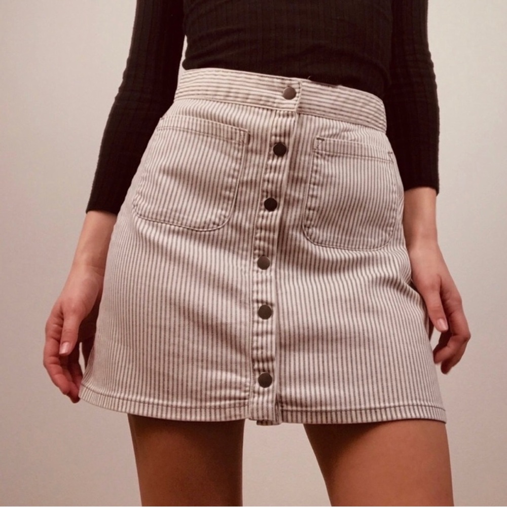 Urban Outfitters Kimchi Blue Striped A-Line Mini Skirt